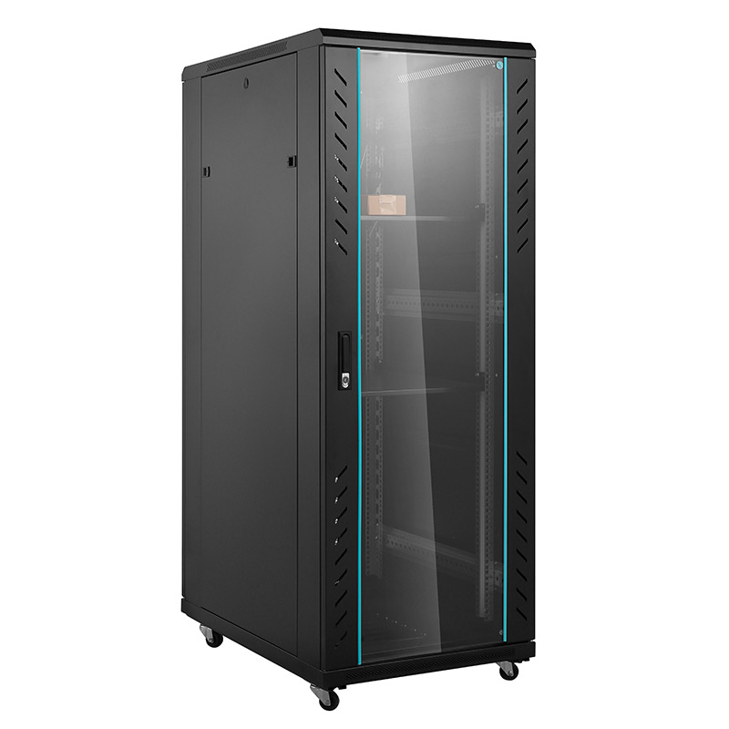 辉腾机柜 32u 600*800*1600mm网络机柜 服务器机柜 前玻璃密码锁门后